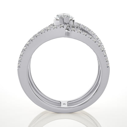 1.31 Ct Round & Marquise Engagement & Wedding Rings