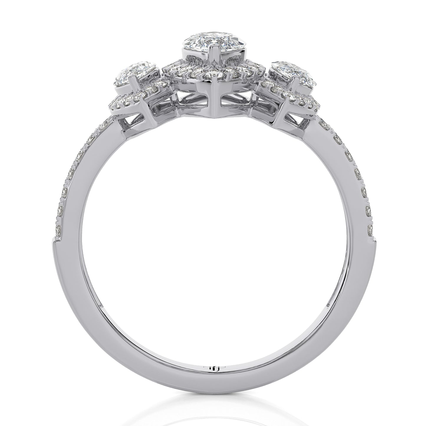 1.31 Ct Halo Ring Style Engagement & Wedding Ring