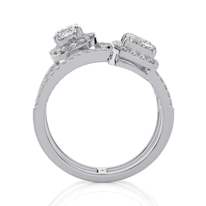 1.90 Ct Dual Elegance Diamond Ring Fashion Engagement & Wedding Ring