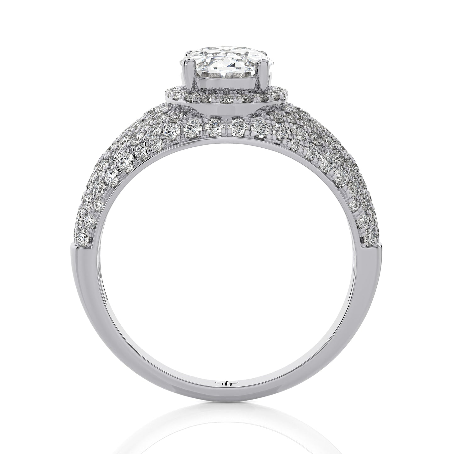 1.91 Ct Halo Vera Wang  & Engagement & Wedding Ring