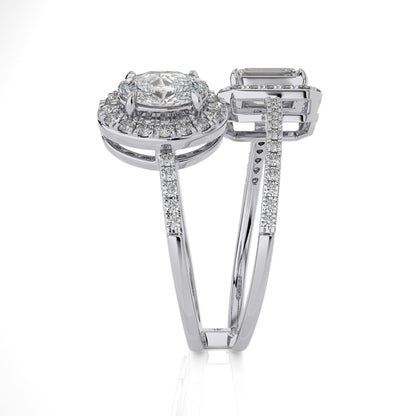 1.90 Ct Dual Elegance Diamond Ring Fashion Engagement & Wedding Ring