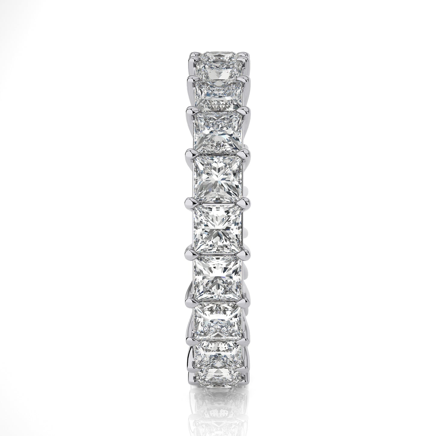 4.76 Ct Princess Eternity Band  Engagement & Wedding Rings