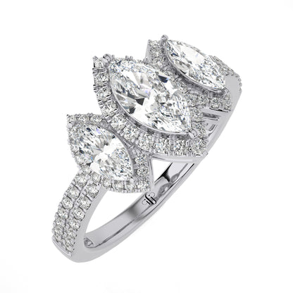 1.31 Ct Halo Ring Style Engagement & Wedding Ring