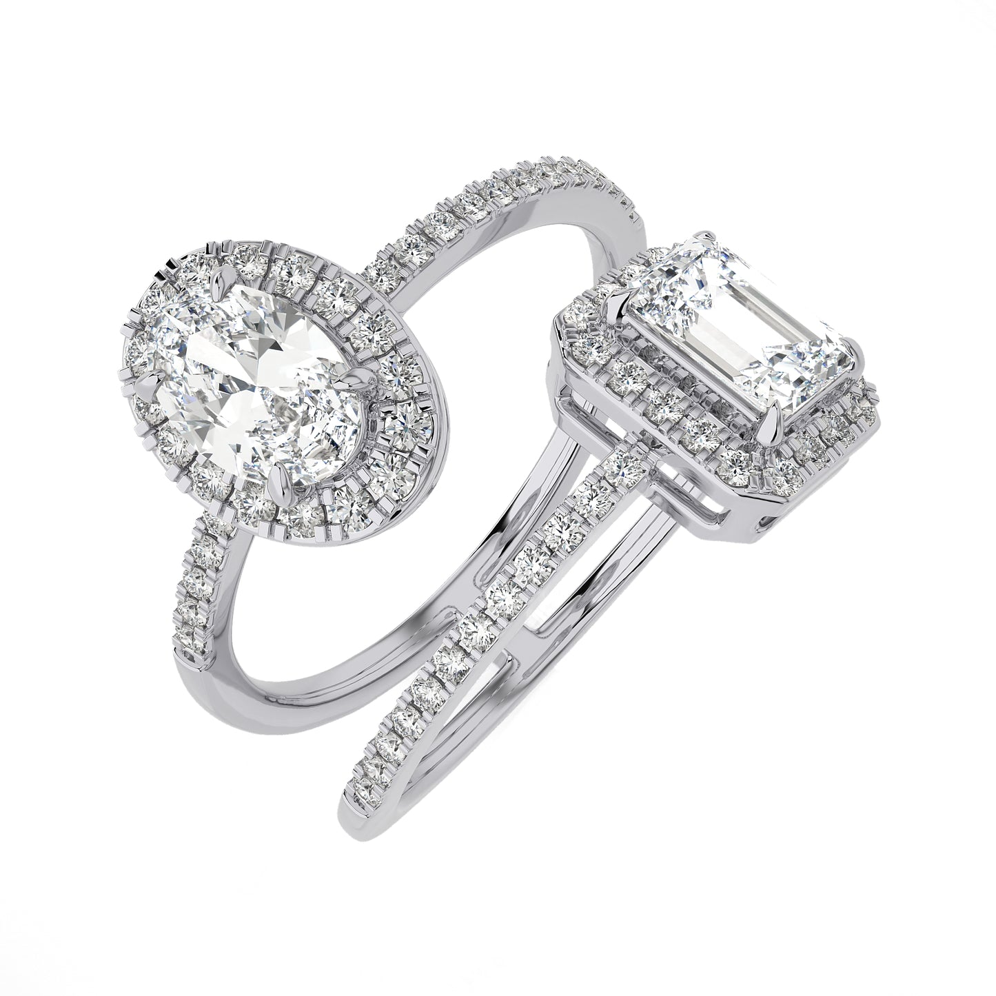 1.90 Ct Dual Elegance Diamond Ring Fashion Engagement & Wedding Ring