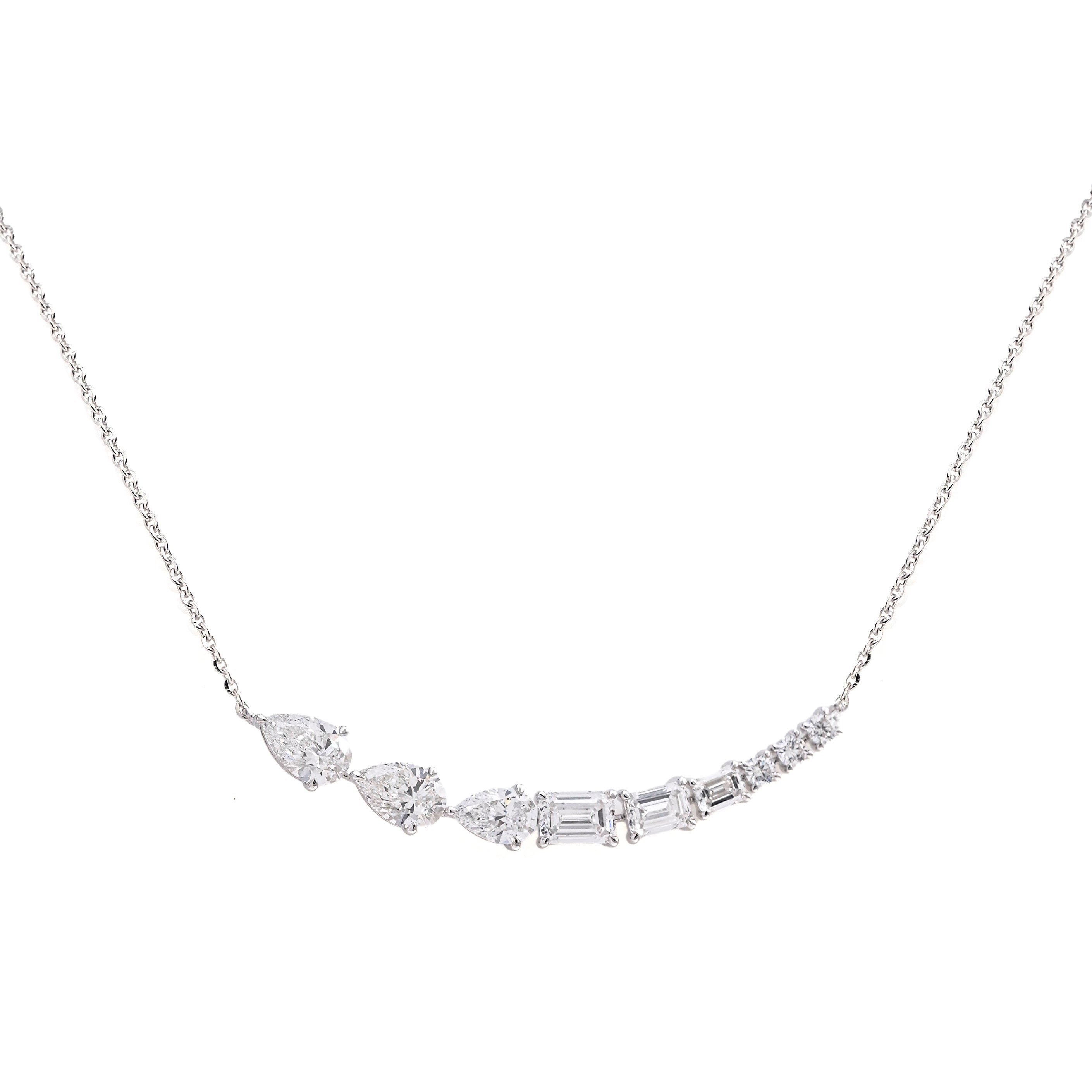 3.27 Ct Moonlit Grace Necklace For Love | Best Anniversary Gift For Her