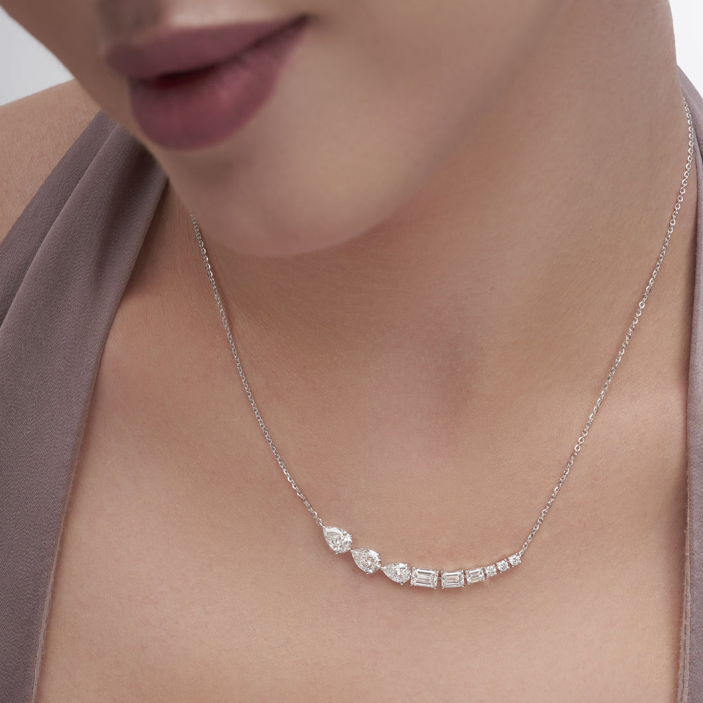3.27 Ct Moonlit Grace Necklace For Love | Best Anniversary Gift For Her