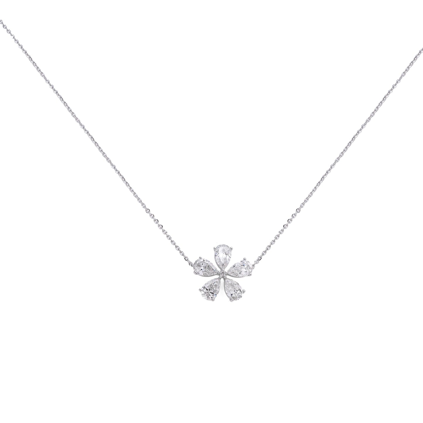 2.66 Ct Petite Pear Shape Floret Pendant For Love | Gift For Her