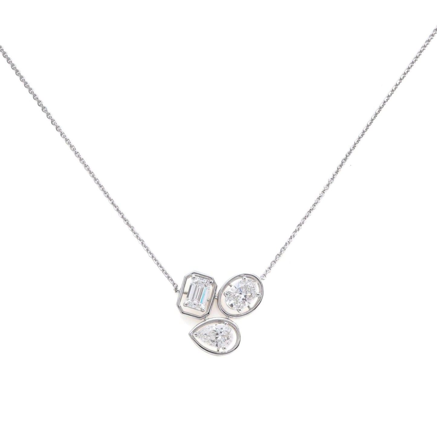 2.84 Ct Aurora Diamond Vintage Cameo Necklace For Women