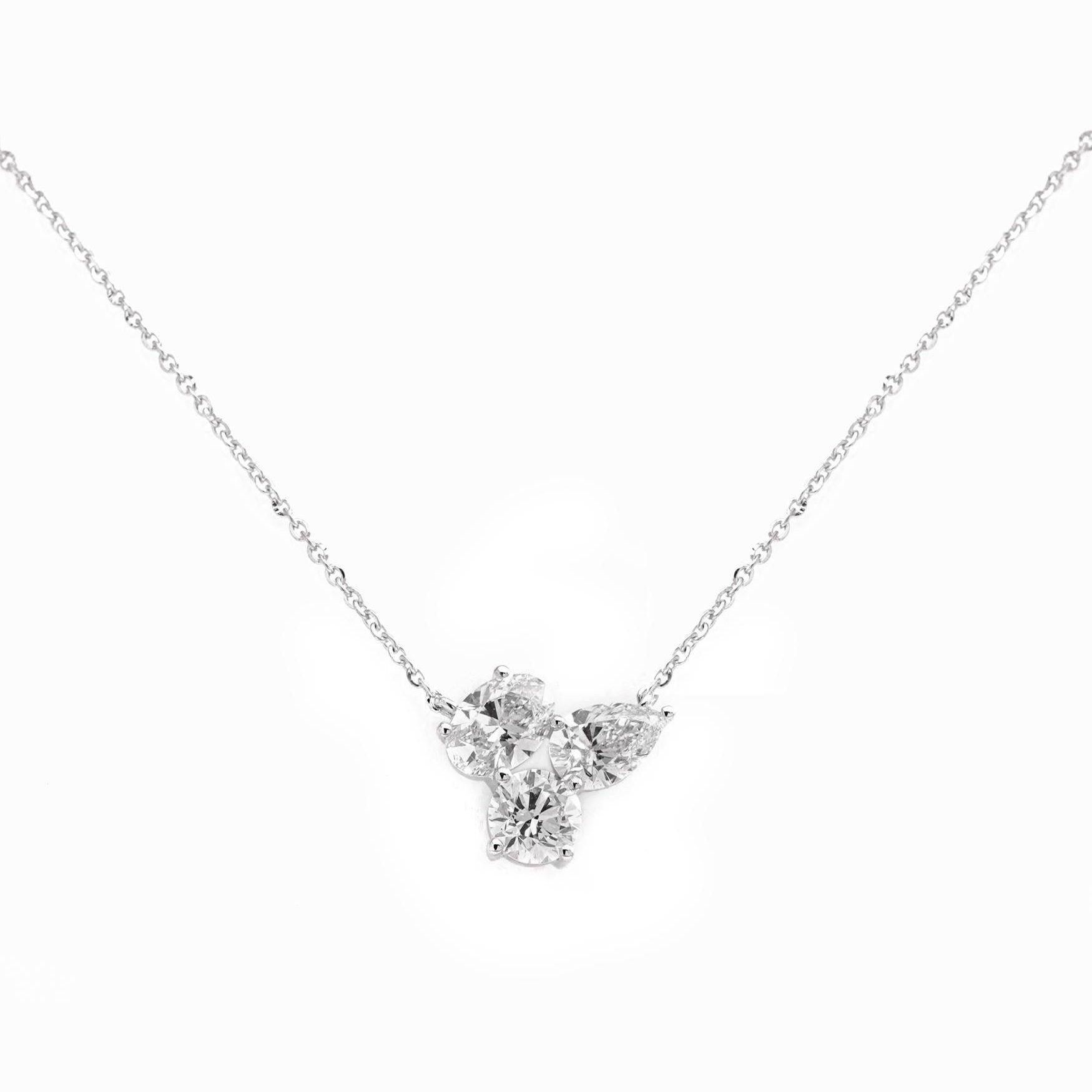 2.65 Ct Luxe Bloom Gems Necklace For Women