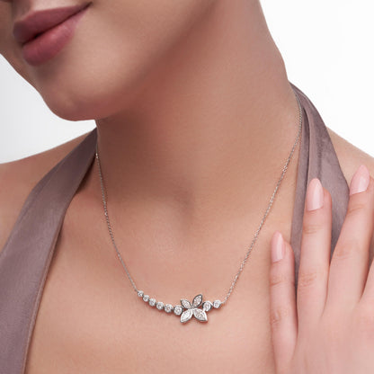 2.75 Ct Crystal Mist Butterfly Necklace For Women