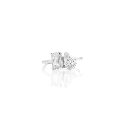 2.51 Ct Two Stone Edge Atelier Wrap Ring For Women | Best Gift Ring For Her