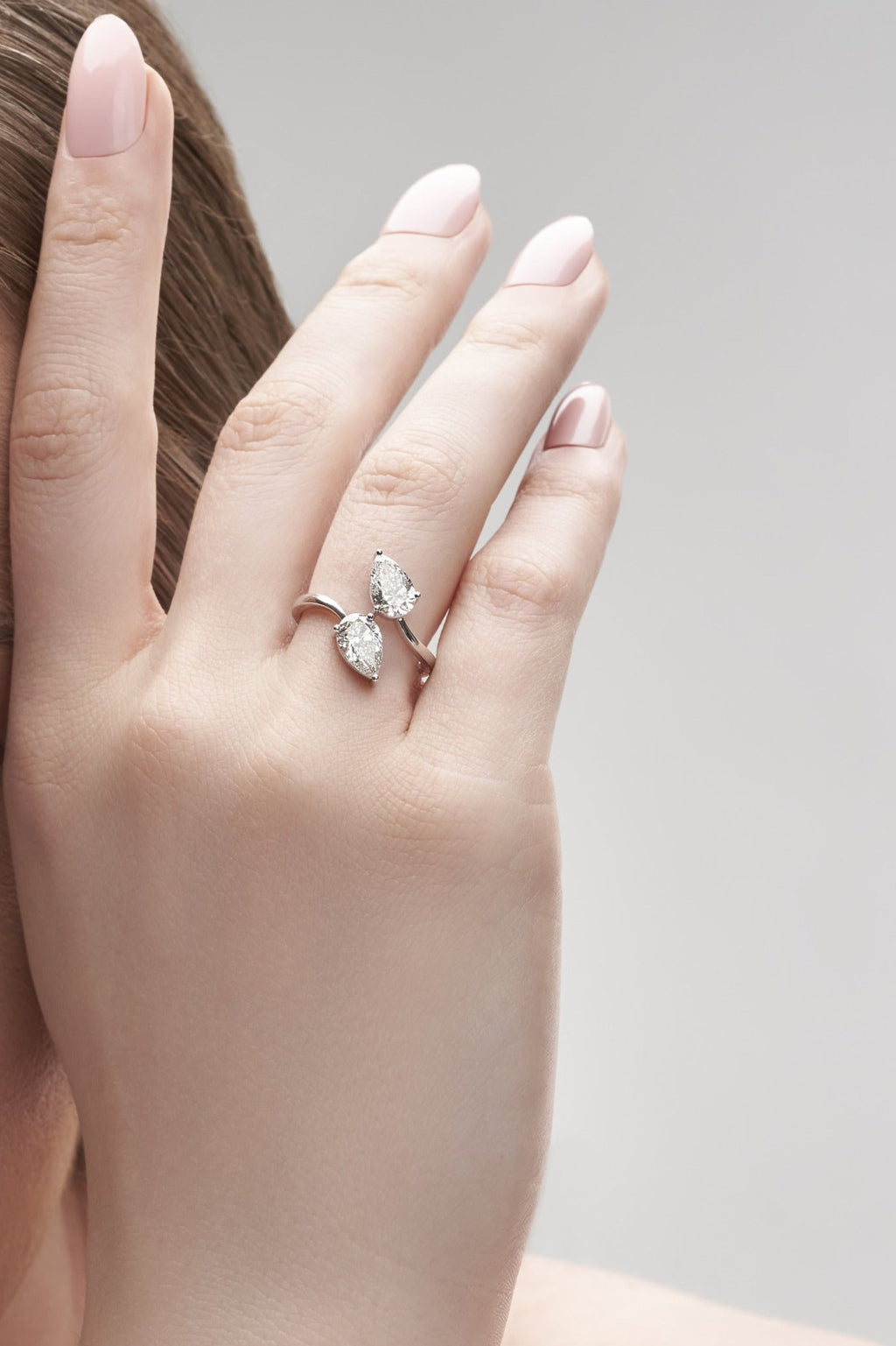 2.08 Ct Pear Duo Split Shank Engagement Ring | Best Gift For Women