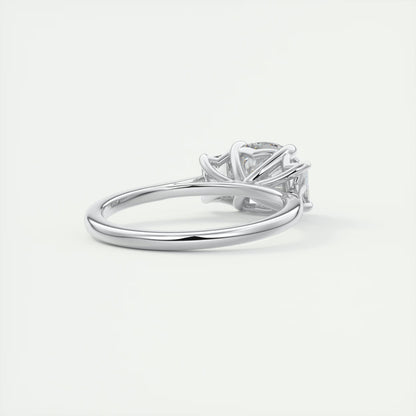 3.00 Ct The Nouveau Cushion &Trapezoid Three Stone Engagement Rings