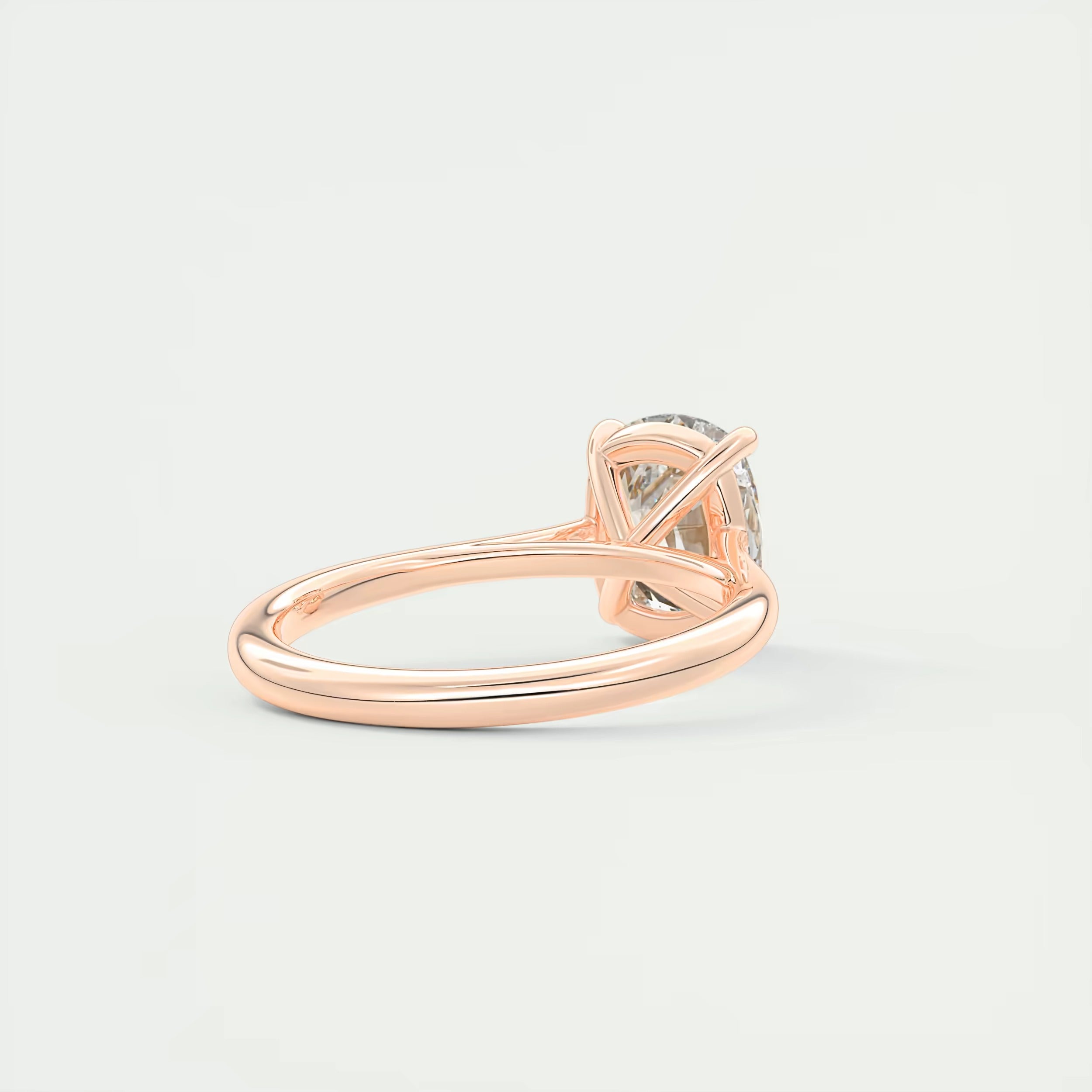 2.00 Ct The Cathedral Elongated Cushion Flush Stacking Solitaire Ring Engagement Ring