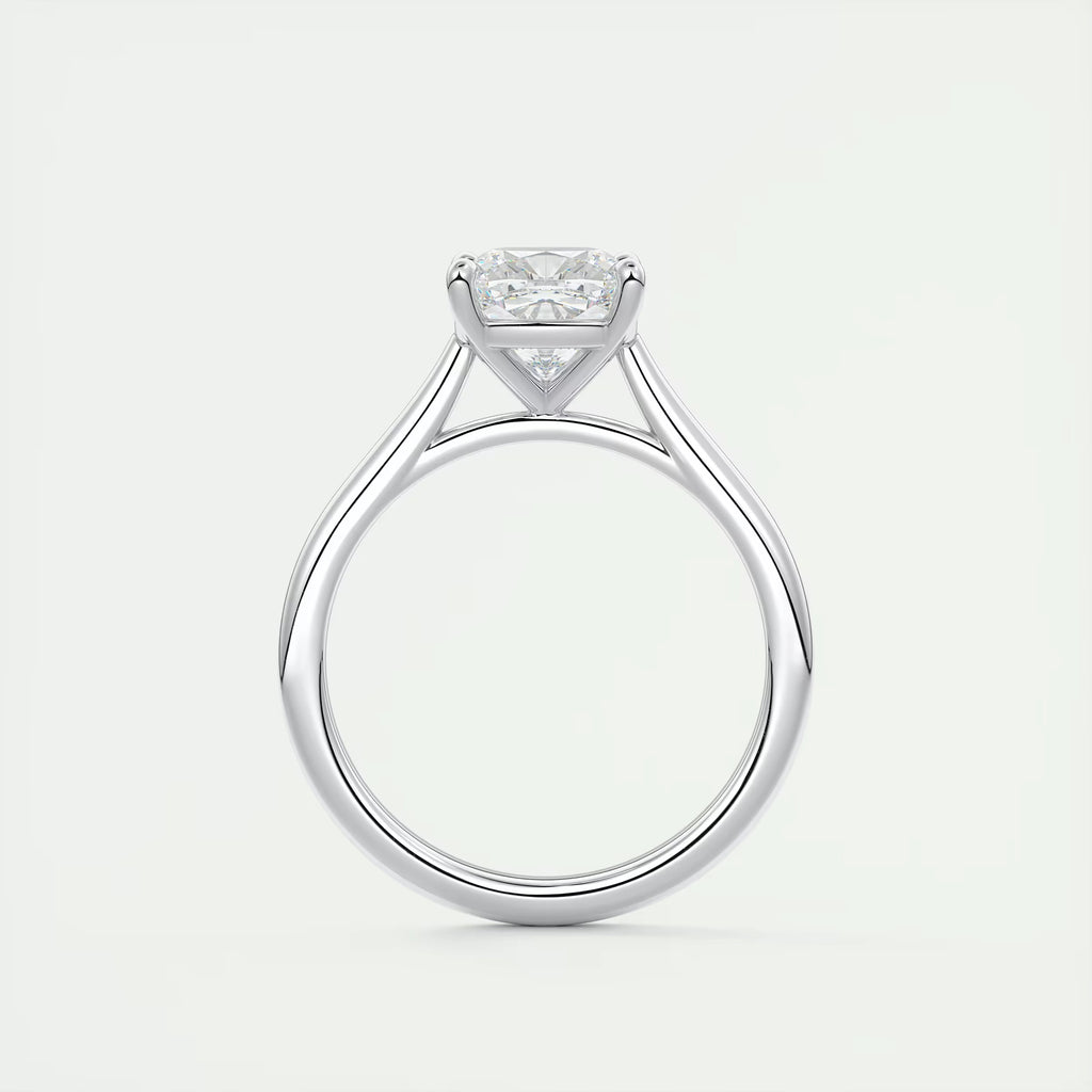 2.00 Ct The Cathedral Two Tone Cushion Gold Cathedral Solitaire with Prongs Engagement Ring