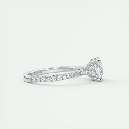 2.50 Ct The Cathedral Deluxe Cushion Hidden Halo Engagement Ring
