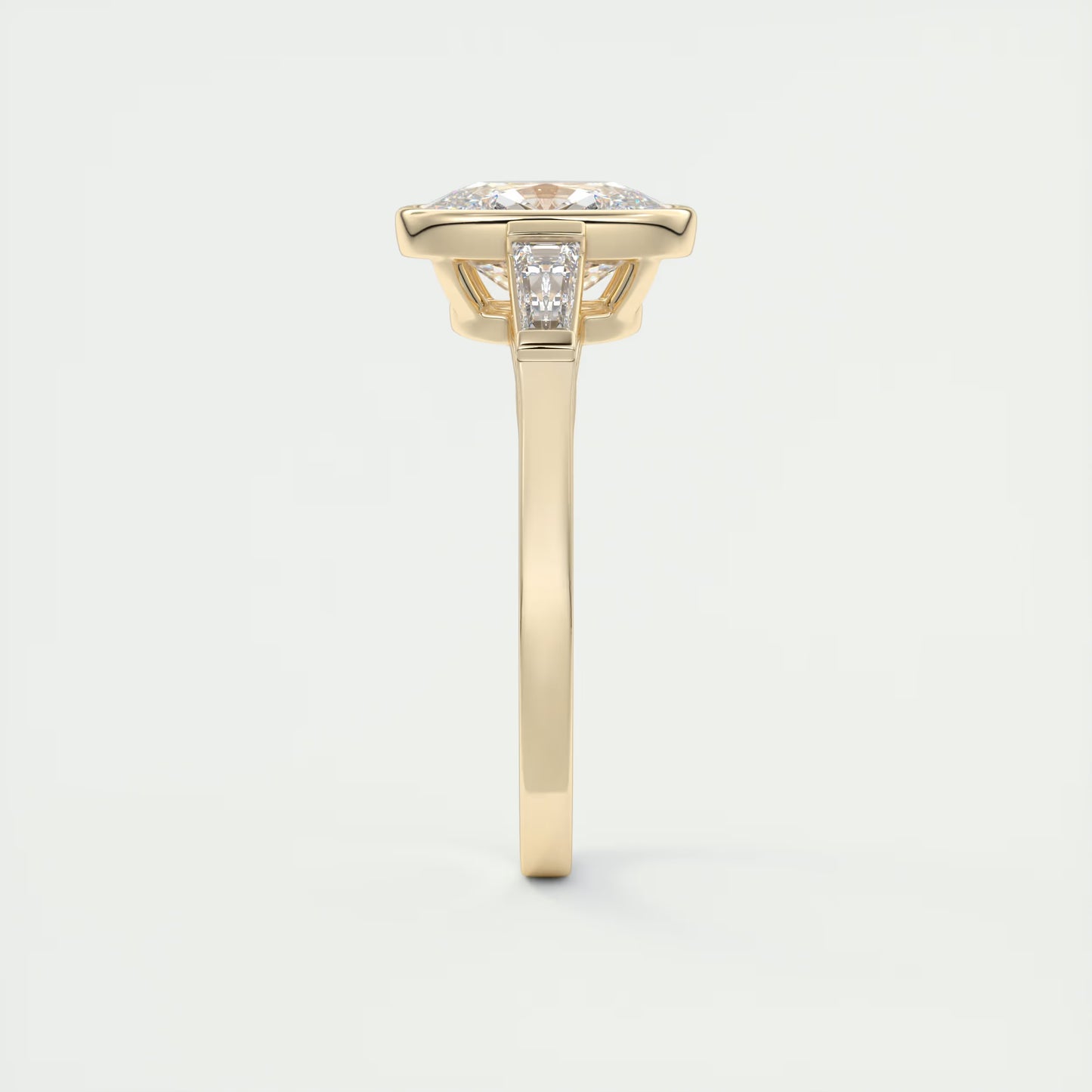2.30 Ct Lowrider Three Stone Cushion Engagement Ring Engagement Rings