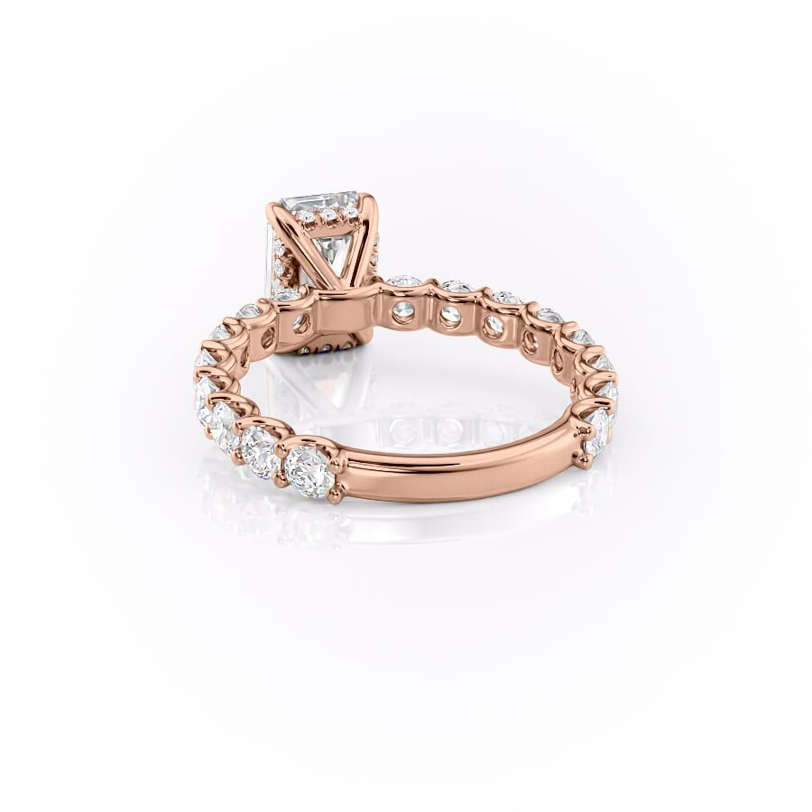 4.00 CT The Adelle Emerald Pave Diamonds Set Engagement Ring