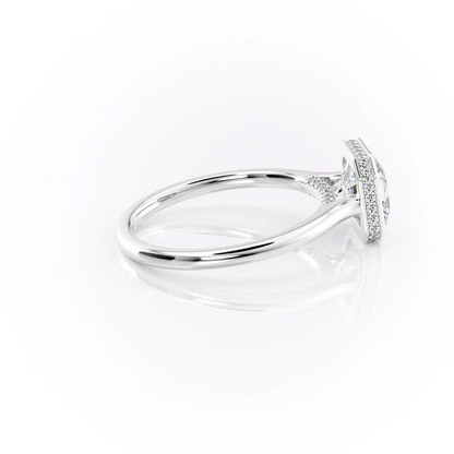 3.00 CT The Charlotte Asscher Bezel-Set Engagement Ring Pave-Set