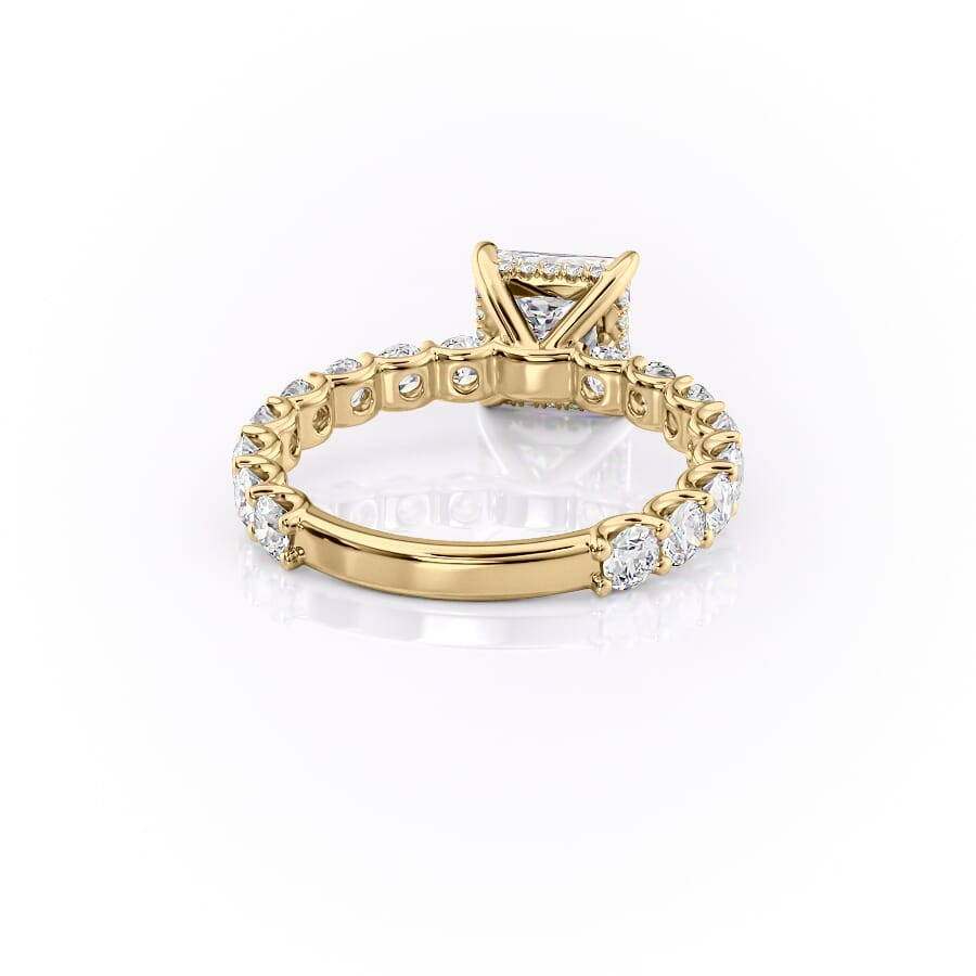 4.00 CT The Adelle Princess Pave Diamonds, Set Engagement Ring