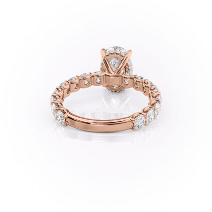 4.00 CT The Adelle Oval Pave Diamonds, Set Engagement Ring