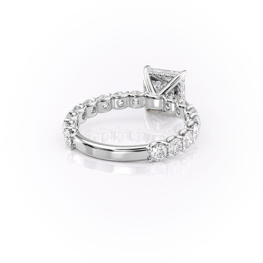 4.00 CT The Adelle Princess Pave Diamonds, Set Engagement Ring
