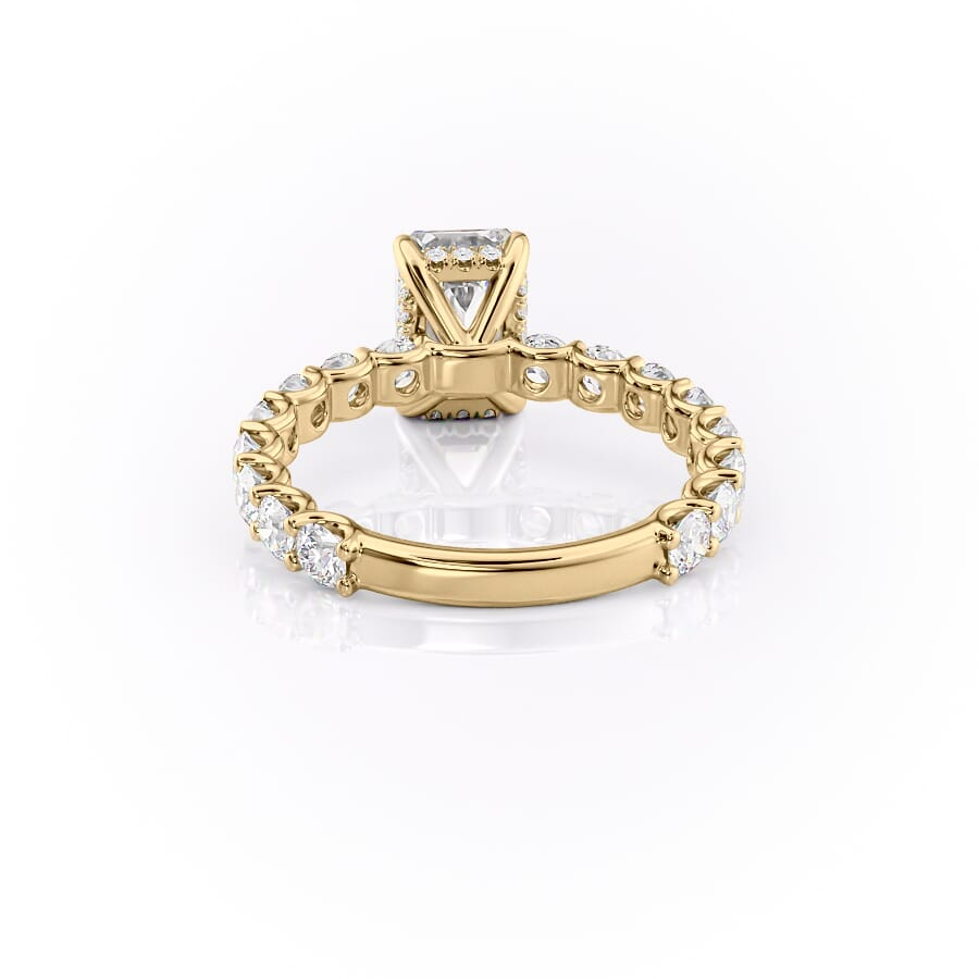 4.00 CT The Adelle Emerald Pave Diamonds Set Engagement Ring