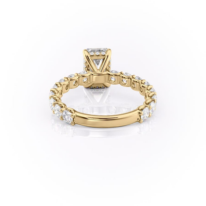 4.00 CT The Adelle Emerald Pave Diamonds Set Engagement Ring