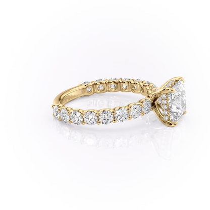 4.00 CT The Adelle Princess Pave Diamonds, Set Engagement Ring