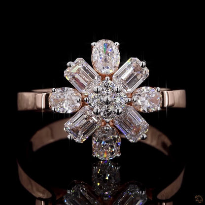 2.50 Ct Oval Cut Diamond Ring With Halo Wedding Ring