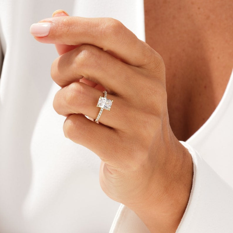 1.50 ctw Radiant Grace Lab Grown Diamond Eternity Engagement Ring