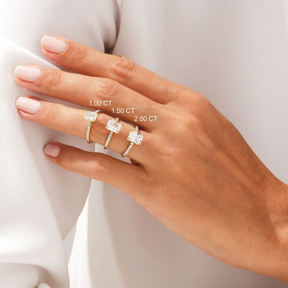 1.50 ctw Radiant Grace Lab Grown Diamond Eternity Engagement Ring