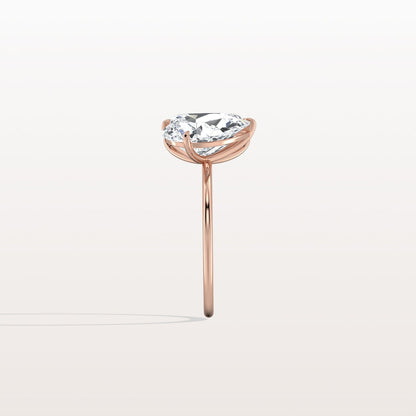 6.00 Ct In Radint Bardot Scallop Engagement Ring