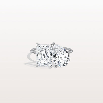 6.00 Ct In Radint Bardot Scallop Engagement Ring