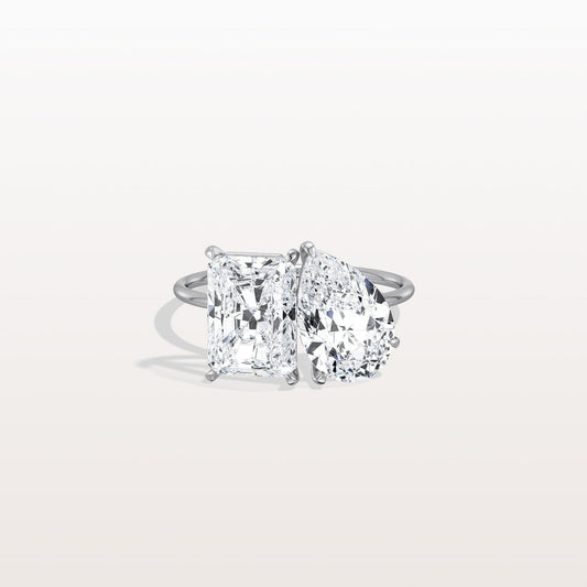 6.00 Ct In Radint Bardot Scallop Engagement Ring