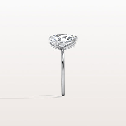 6.00 Ct In Radint Bardot Scallop Engagement Ring