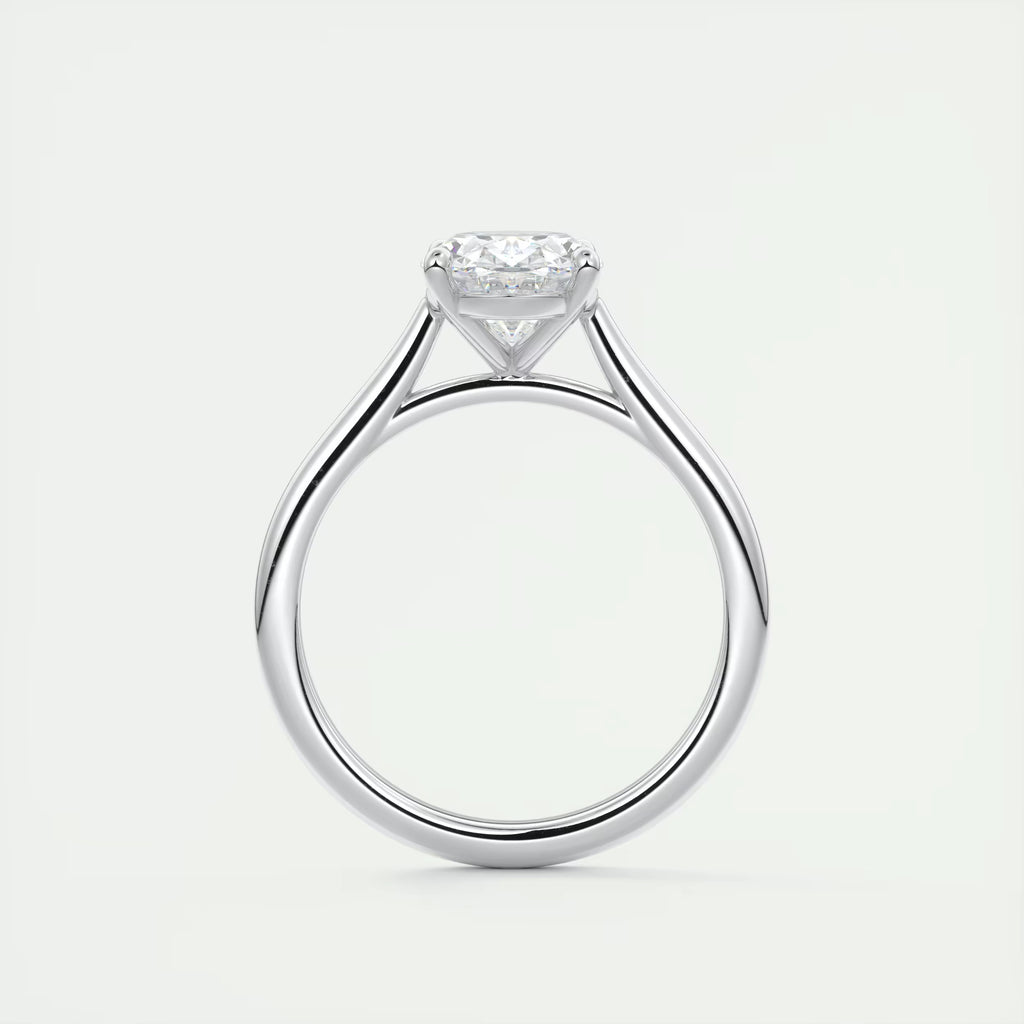 2.00 Ct The Cathedral Oval Gold Cathedral Solitaire with Prongs Engagement Ring