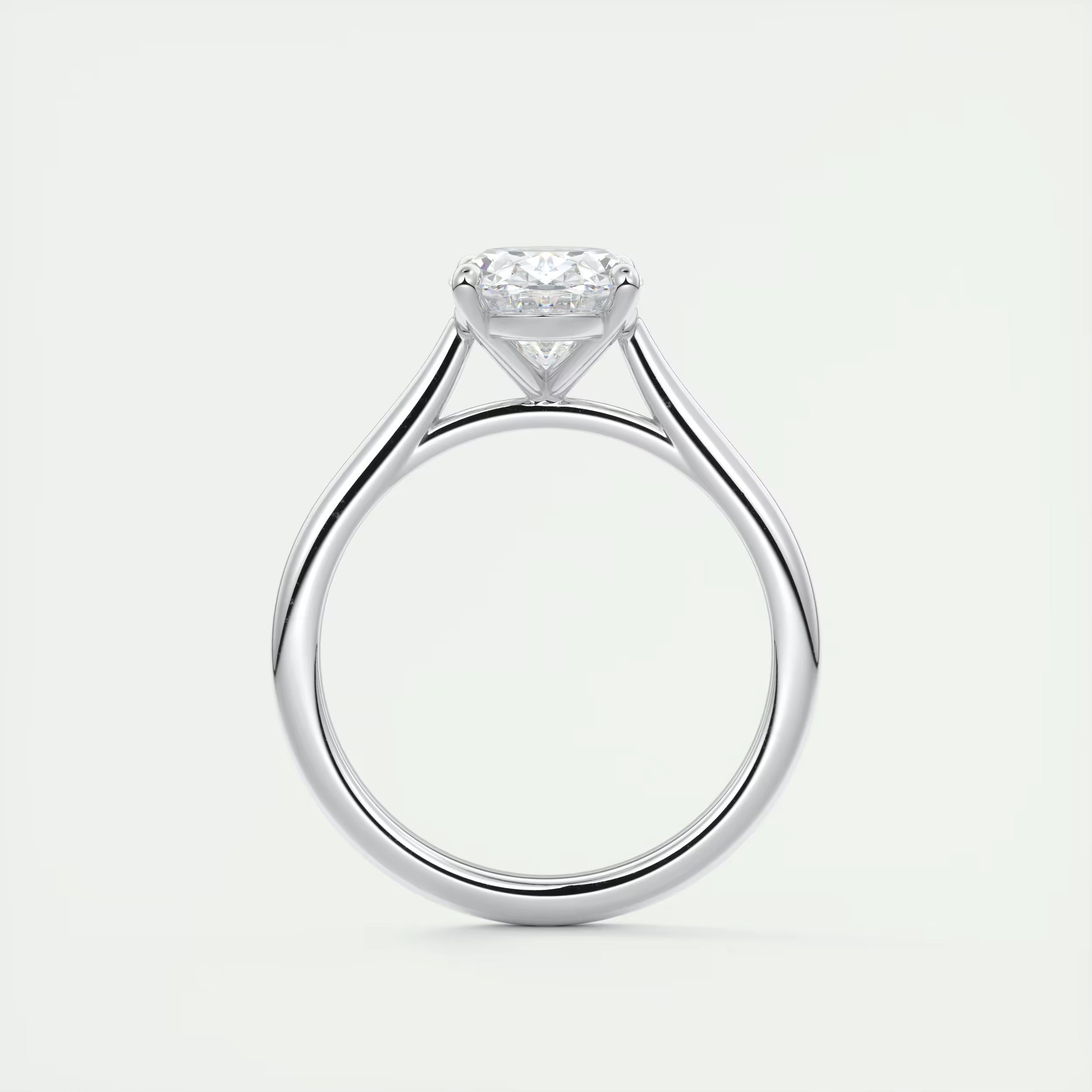 2.00 Ct The Cathedral Oval Gold Cathedral Solitaire with Prongs Engagement Ring