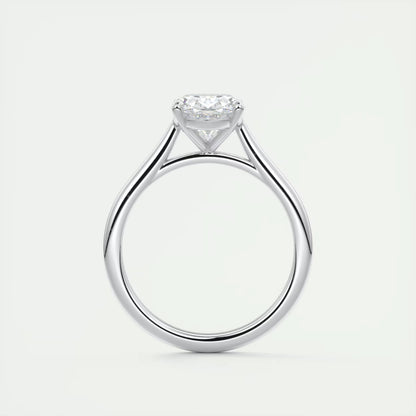 2.00 Ct The Cathedral Two Tone Oval Gold Cathedral Solitaire with Prongs Engagement Ring