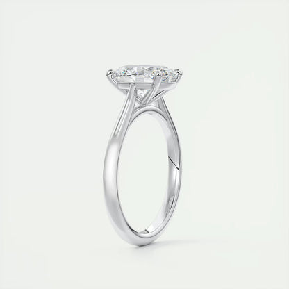 2.00 Ct The Cathedral Two Tone Oval Gold Cathedral Solitaire with Prongs Engagement Ring