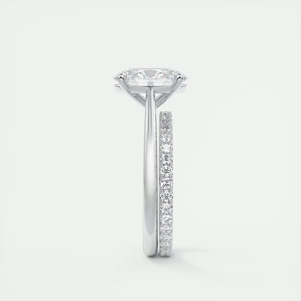 2.00 Ct The Cathedral Oval Gold Cathedral Solitaire with Prongs Engagement Ring