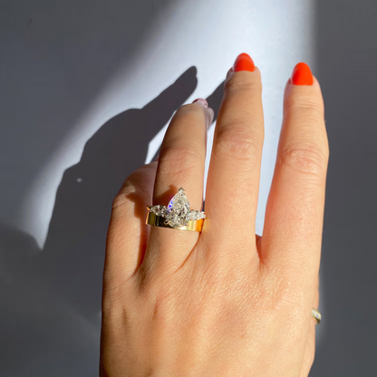 2.50 Ct Breezy Pears - Flush Stacking Pear Three Stone Solitaire Side Stone Rings