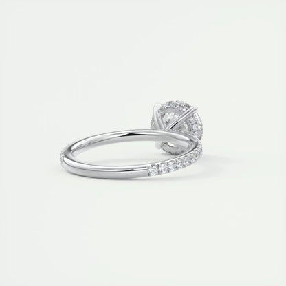 2.30 Ct The Harper Deluxe Round Hidden Halo Pave Setting Ring