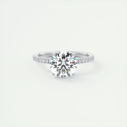 2.30 Ct The Harper Deluxe Round Hidden Halo Pave Setting Ring
