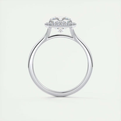 2.10 CtThe Breezy Halo Cushion Center with French Set Halo Ring