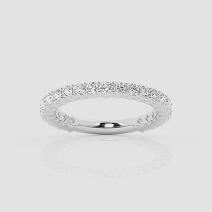 2.00 Ct Round Double Shared Prong Diamond Eternity Engagement Ring