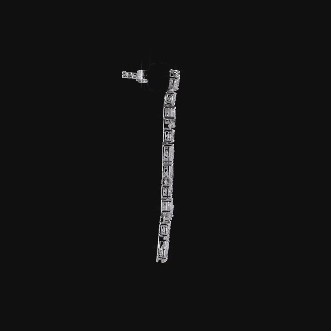 4.49 Ct Lab Grown Diamond - Multi Shape Drop Earrings