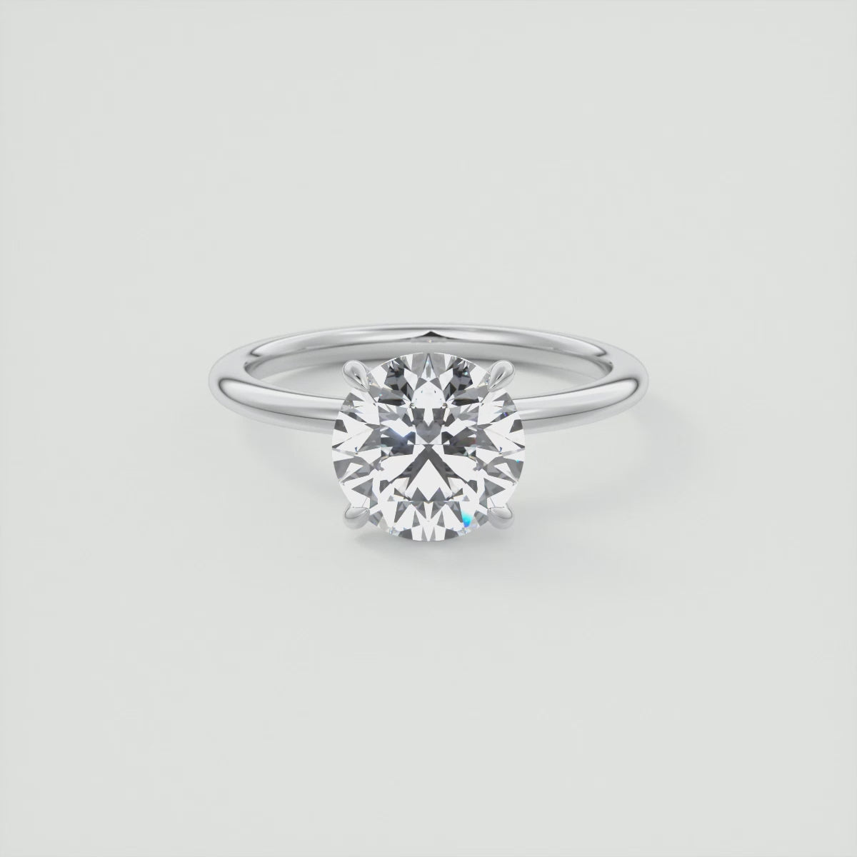 2.00 Ct  Round Solitaire with Four Eagle Claws Set Engagement Ring