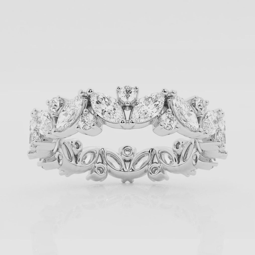 2.00Ct Angled Eternity Ring Wedding Ring