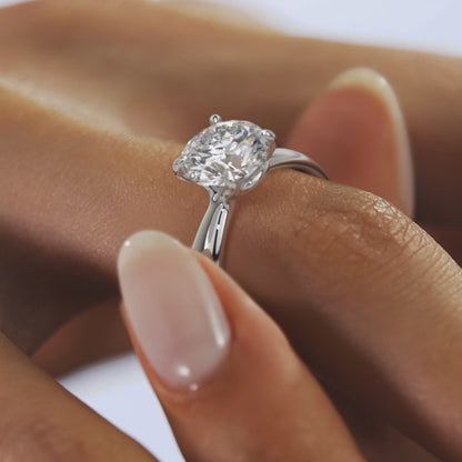 12 GM Open Basket Set Round Solitaire Engagement Ring